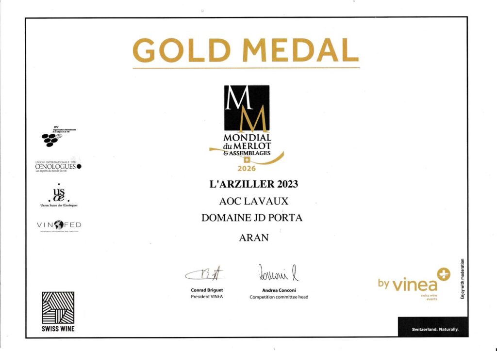 Médaille d’or — Villette – L’Arziller 2023, Domaine Porta